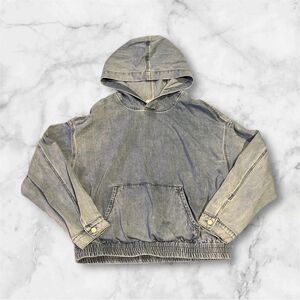 Blakeley Denim Cropped Jacket With Hoodie Women’s Size 2X